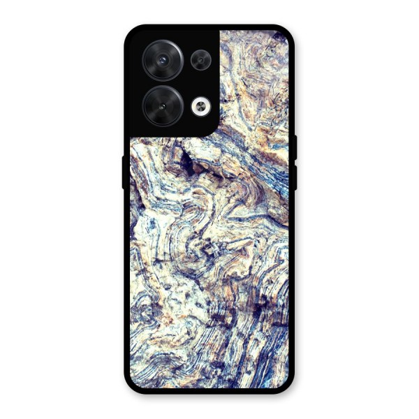 Marble Pattern Glass Back Case for Oppo Reno8 5G