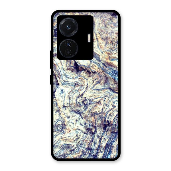 Marble Pattern Glass Back Case for Vivo T1 Pro