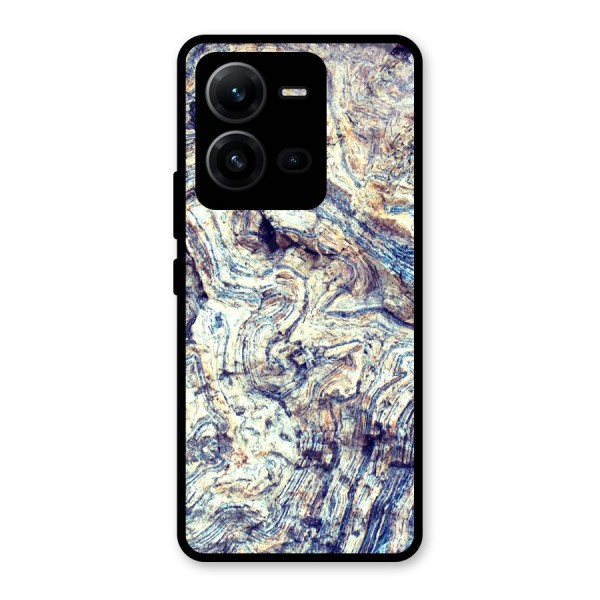 Marble Pattern Glass Back Case for Vivo V25