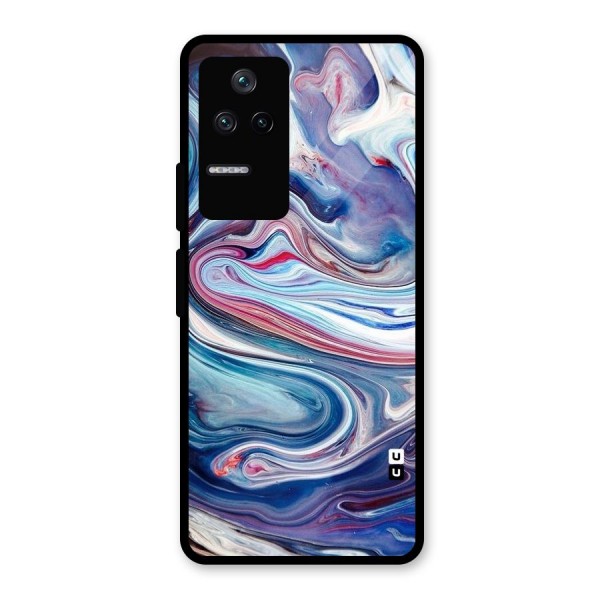 Marble Style Printed Glass Back Case for Poco F4 5G