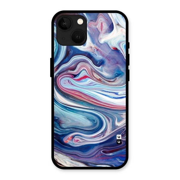 Marble Style Printed Glass Back Case for iPhone 13