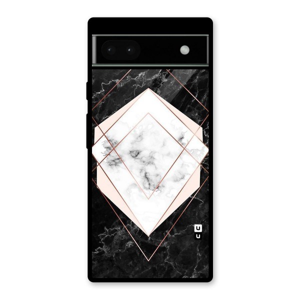 Marble Texture Print Glass Back Case for Google Pixel 6a