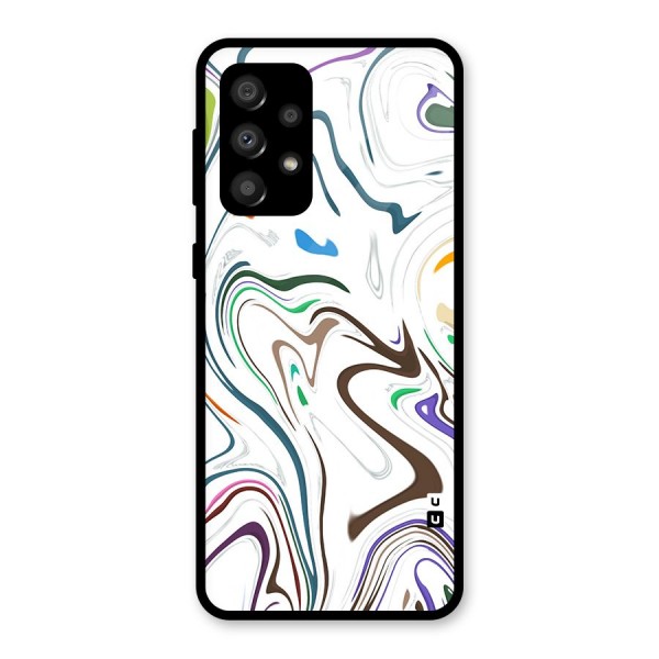 Marbled Printed Art Glass Back Case for Galaxy A32