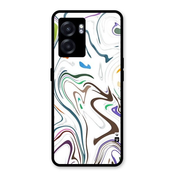 Marbled Printed Art Glass Back Case for Oppo K10 (5G)