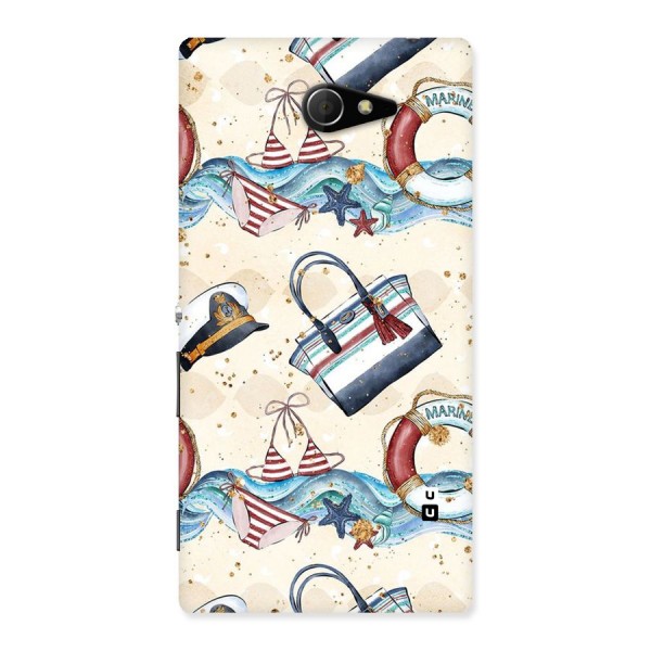 Marine Bag Design Back Case for Sony Xperia M2