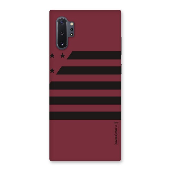 Maroon Star Striped Back Case for Galaxy Note 10 Plus