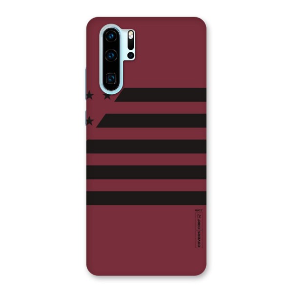 Maroon Star Striped Back Case for Huawei P30 Pro