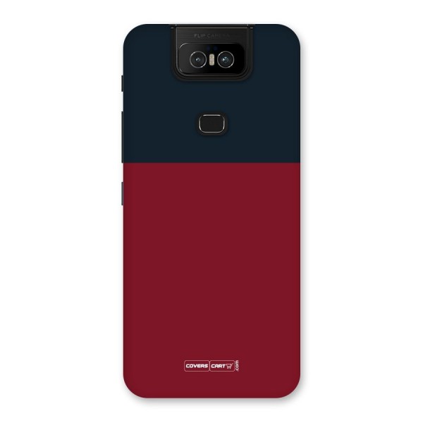 Maroon and Navy Blue Back Case for Zenfone 6z