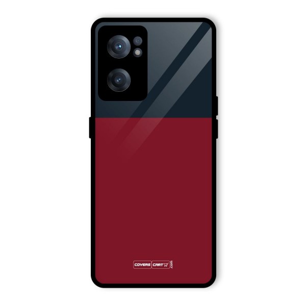 Maroon and Navy Blue Glass Back Case for OnePlus Nord CE 2 5G