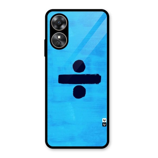 Math And Blue Glass Back Case for Oppo A17