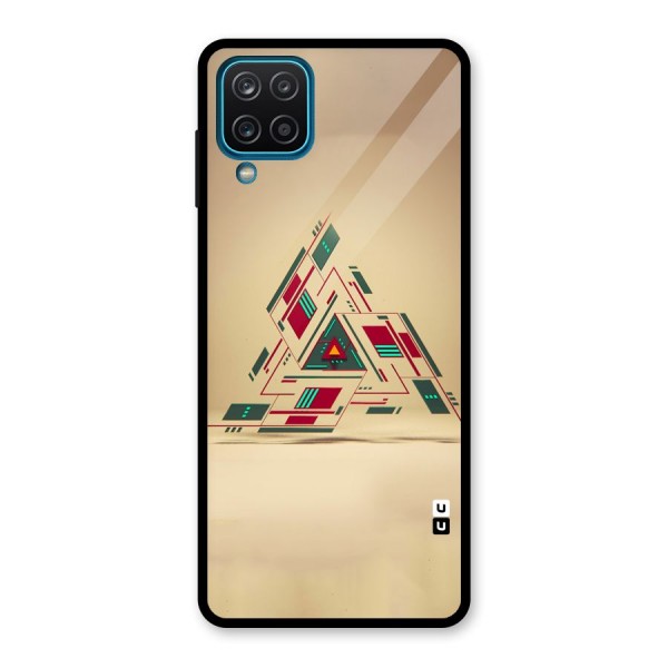 Maze Triangle Glass Back Case for Galaxy A12