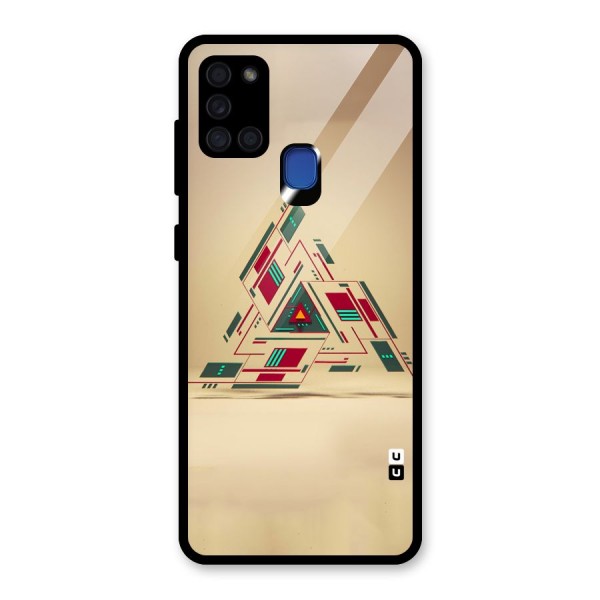 Maze Triangle Glass Back Case for Galaxy A21s