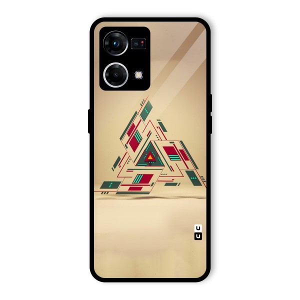 Maze Triangle Glass Back Case for Oppo F21s Pro 4G