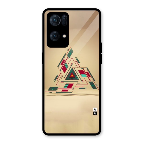 Maze Triangle Glass Back Case for Oppo Reno7 Pro 5G