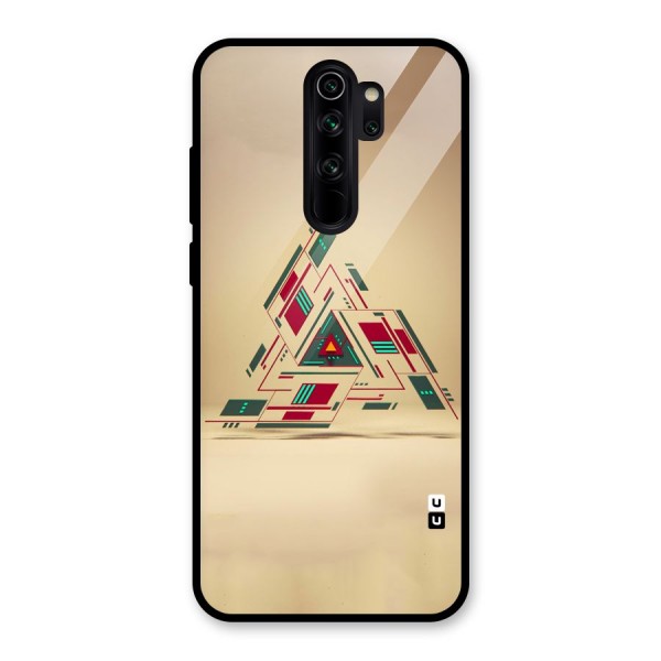 Maze Triangle Glass Back Case for Redmi Note 8 Pro