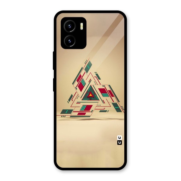 Maze Triangle Glass Back Case for Vivo Y15s