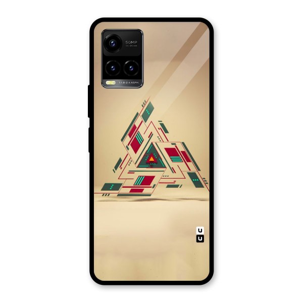 Maze Triangle Glass Back Case for Vivo Y21 2021