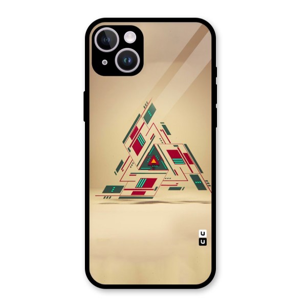 Maze Triangle Glass Back Case for iPhone 14 Plus