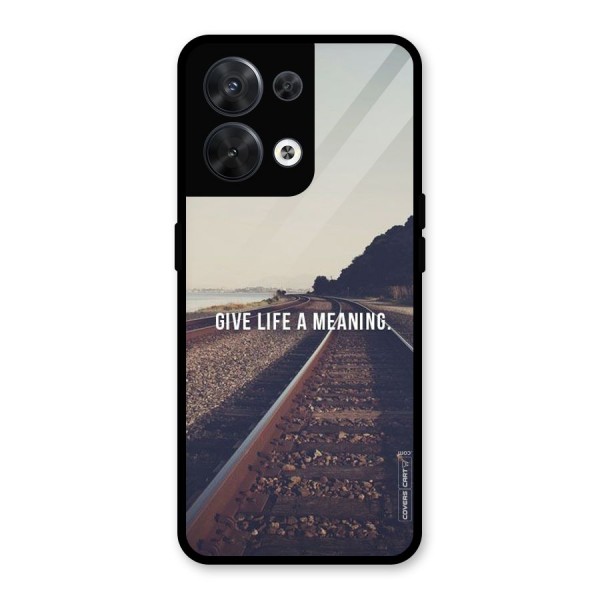 Meaning To Life Glass Back Case for Oppo Reno8 5G