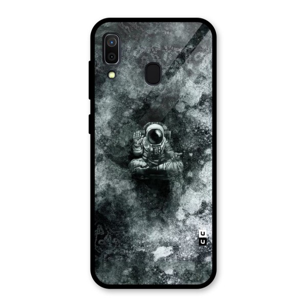 Meditating Spaceman Glass Back Case for Galaxy A30