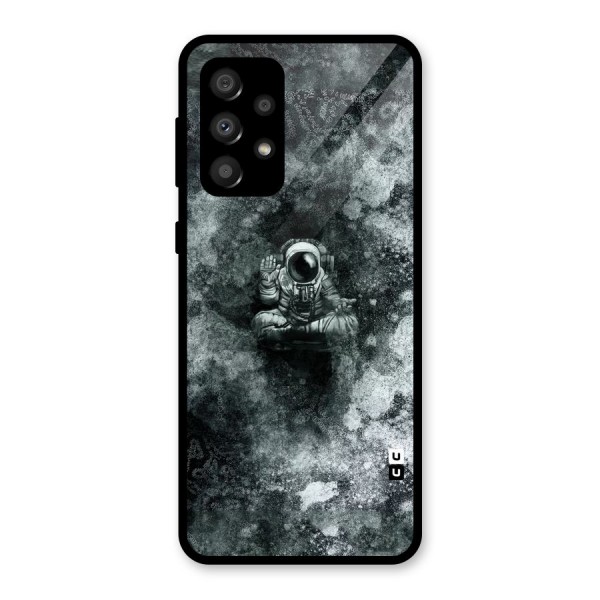 Meditating Spaceman Glass Back Case for Galaxy A32