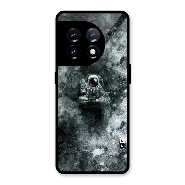 Meditating Spaceman Glass Back Case for OnePlus 11