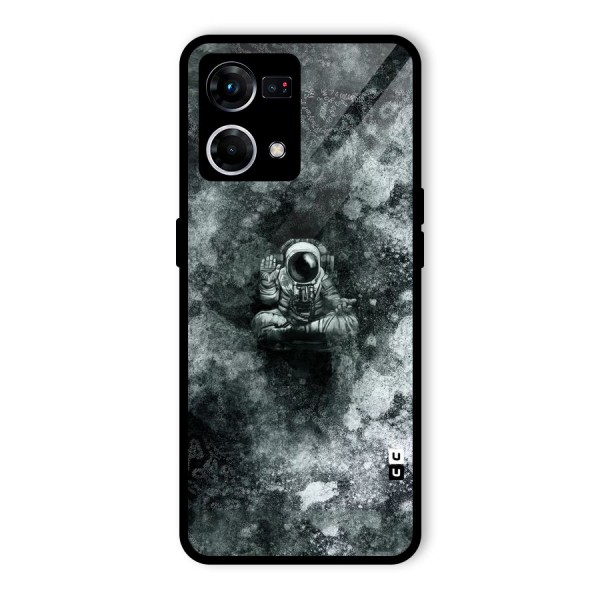 Meditating Spaceman Glass Back Case for Oppo F21s Pro 4G