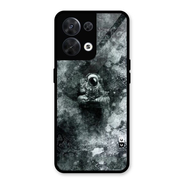 Meditating Spaceman Glass Back Case for Oppo Reno8 5G