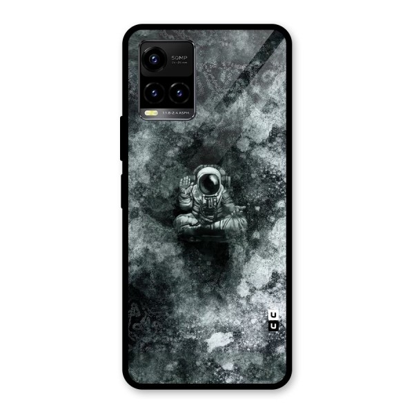 Meditating Spaceman Glass Back Case for Vivo Y21 2021