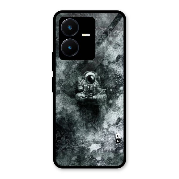 Meditating Spaceman Glass Back Case for Vivo Y22