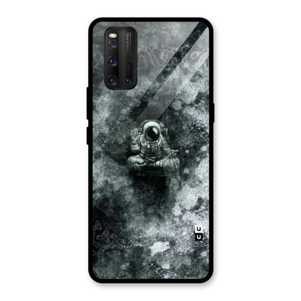 Meditating Spaceman Glass Back Case for Vivo iQOO 3