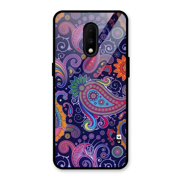 Mehendi Pattern Glass Back Case for OnePlus 7