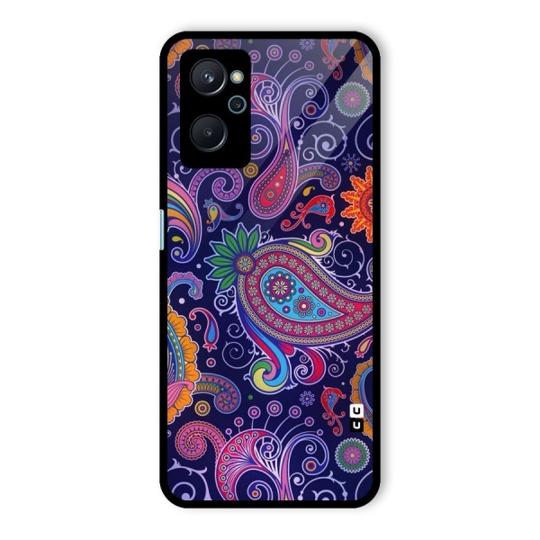 Mehendi Pattern Glass Back Case for Realme 9i