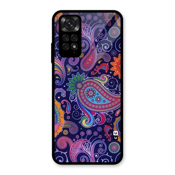 Mehendi Pattern Glass Back Case for Redmi Note 11