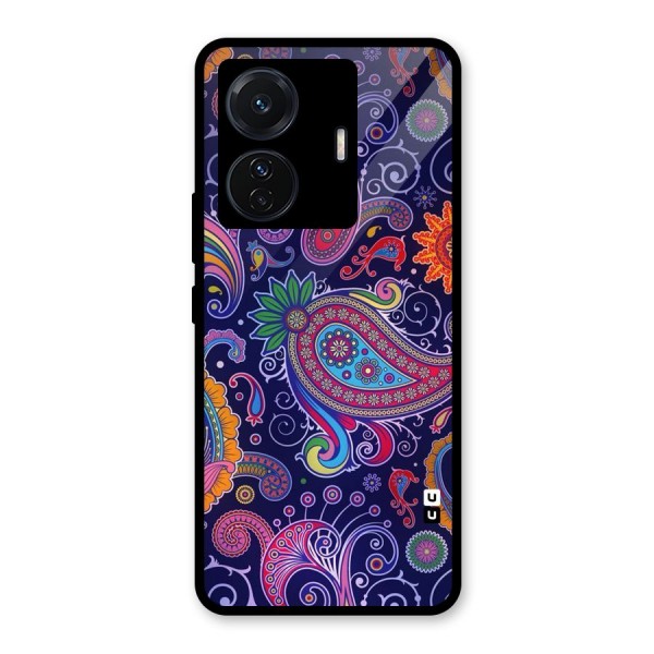 Mehendi Pattern Glass Back Case for Vivo T1 Pro