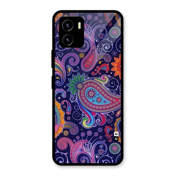 Mehendi Pattern Glass Back Case for Vivo Y15s