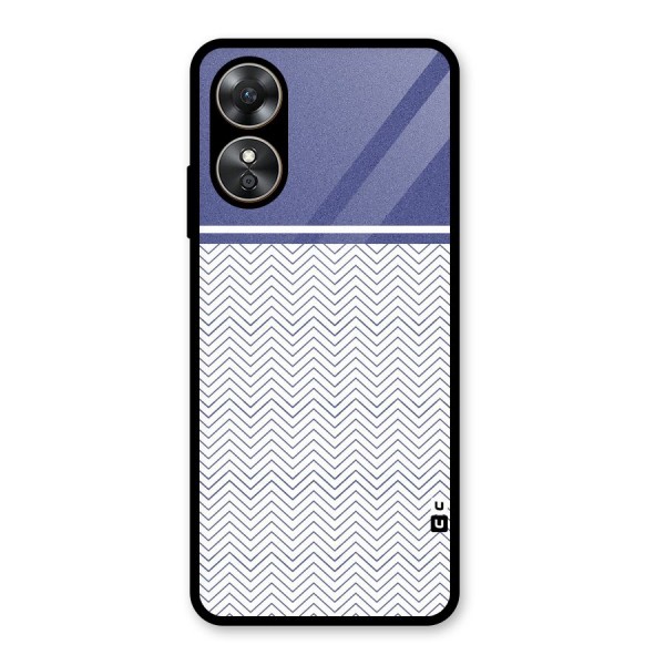 Melange Striped Pattern Glass Back Case for Oppo A17