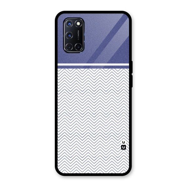 Melange Striped Pattern Glass Back Case for Oppo A52