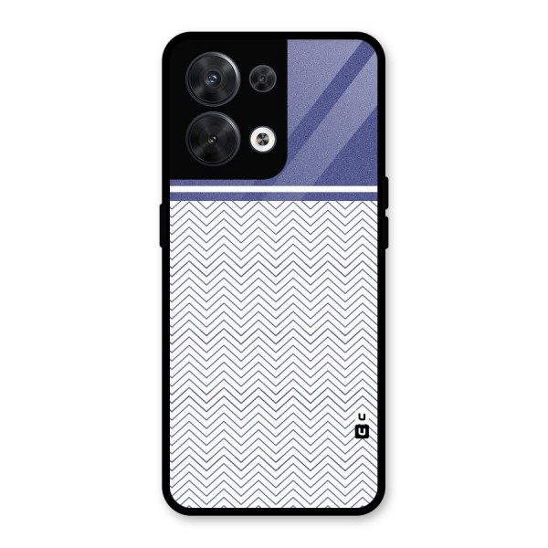 Melange Striped Pattern Glass Back Case for Oppo Reno8 5G