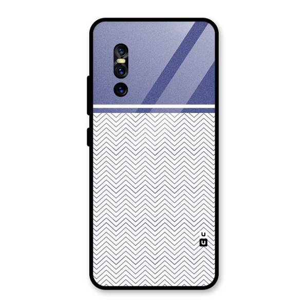 Melange Striped Pattern Glass Back Case for Vivo V15 Pro