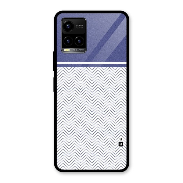 Melange Striped Pattern Glass Back Case for Vivo Y21 2021