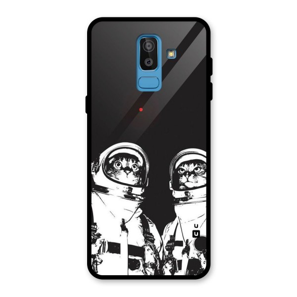 Meow Moon Glass Back Case for Galaxy J8