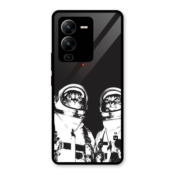 Meow Moon Glass Back Case for Vivo V25 Pro