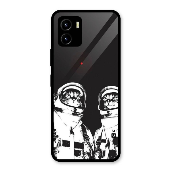 Meow Moon Glass Back Case for Vivo Y15s