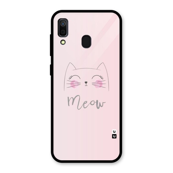 Meow Pink Glass Back Case for Galaxy A30