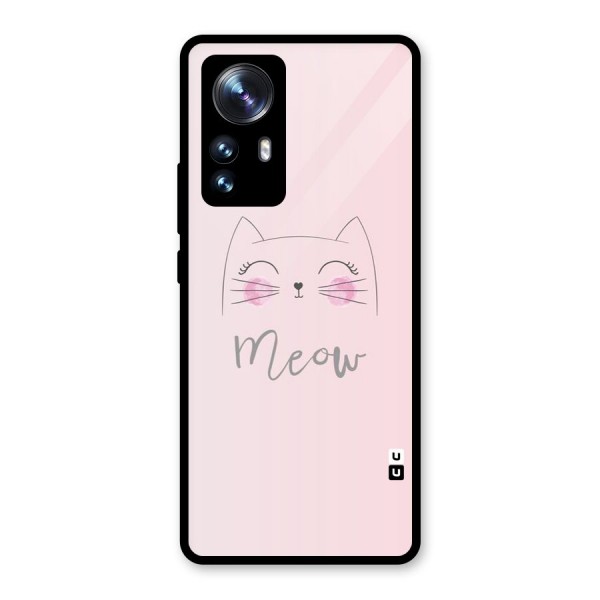 Meow Pink Glass Back Case for Xiaomi 12 Pro