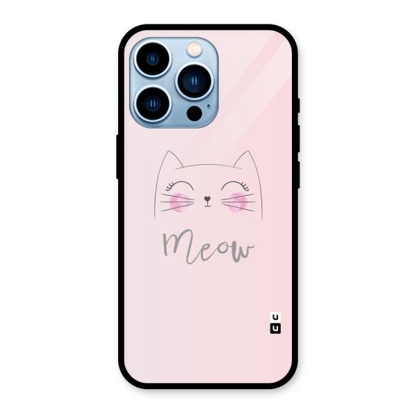 Meow Pink Glass Back Case for iPhone 13 Pro