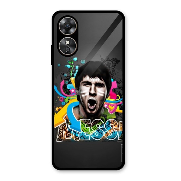 Messi For Argentina Glass Back Case for Oppo A17