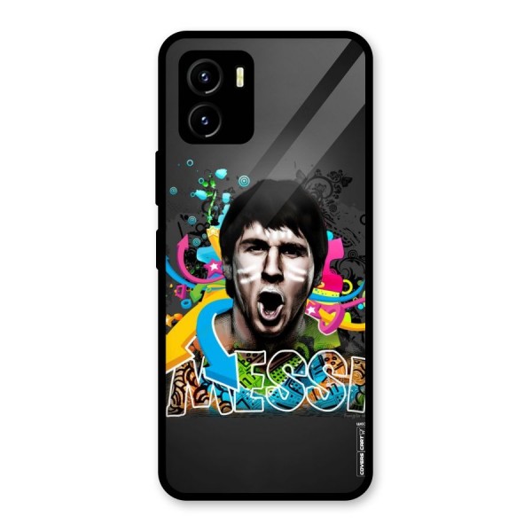 Messi For Argentina Glass Back Case for Vivo Y15s