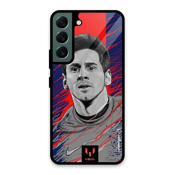 Messi For FCB Glass Back Case for Galaxy S22 5G